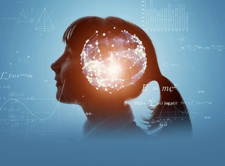 A graphic of a girl having a thought