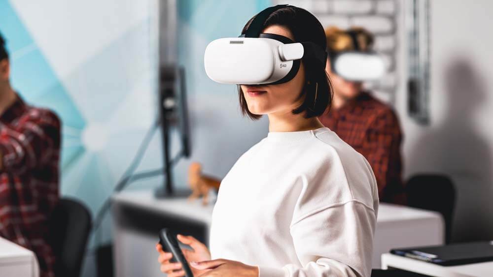 A Pico VR headset demonstration
