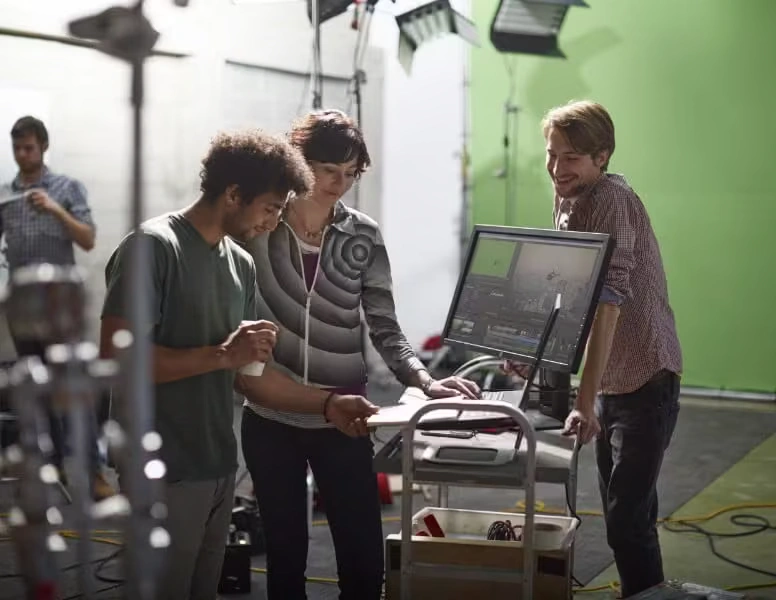 A team working in a studio