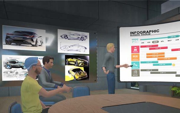 A demo of a HTC Vive Focus 3 headset