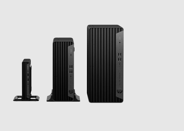 An HP desktop CPU