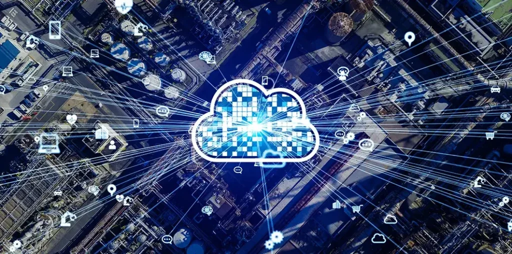 A digital cloud graphic