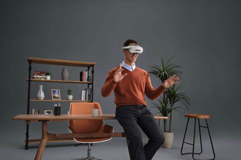 A man using a Pico VR headset