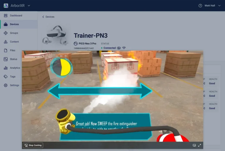 A VR display